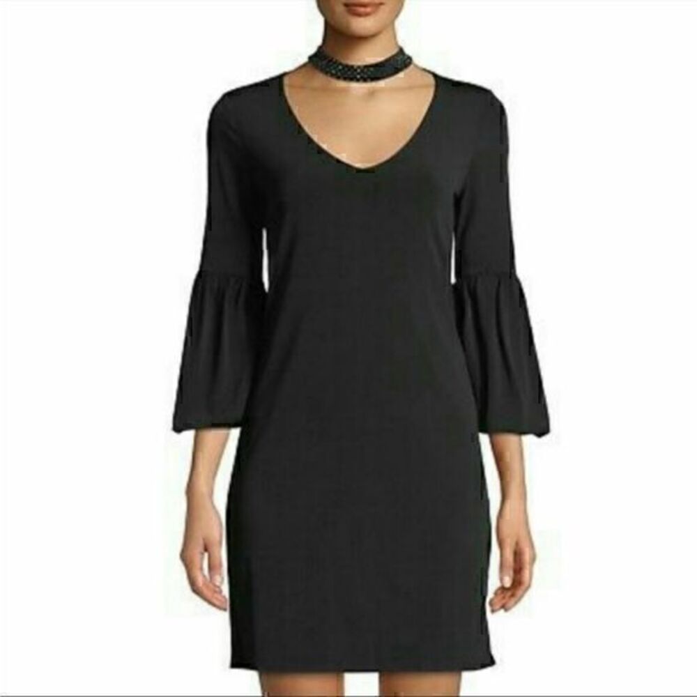 NWT Velvet by Graham & Spencer Shirley Shift Dress Black